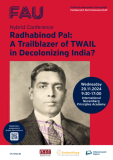 Towards entry "Registration: Conference “Radhabinod Pal: A Trailblazer of TWAIL in Decolonizing India?”"